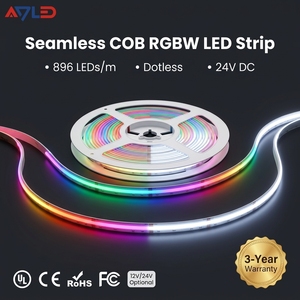 Bande LED COB RGBW 24V 896 LED/m, ruban lumineux sans points, homologué UL, dimmable pour l'éclairage commercial - Product Image 1
