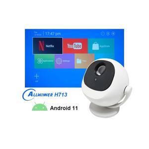 2,4g 5g Wifi6 Proyector portátil Android 160 ANSI Lumen 720P Proyector 4K <span class=keywords><strong>Película</strong></span> en línea Mini proyector Soporte YouTube Otras aplicaciones - Product Image 1