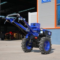 Envío Gratis: Mini Tractor Agrícola de 2 Ruedas con Motor Diésel de 12/15/16 HP, Cultivador Económico con Bomba de Motor Central