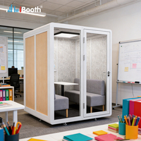 Cabine de bureau portable isolée, cabine de bureau modulaire, cabine insonorisée, isolation acoustique pour l'enregistrement