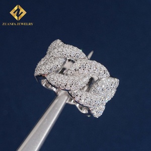 ZUANFA JEWELRY New Arrive In Stock Hip Hop Iced Out Miami Cutout <b>Ring</b> 925 <b>Silver</b> VVS Moissanite <b>Ring</b> <b>Men</b> <b>Ring</b> - Product Image 4