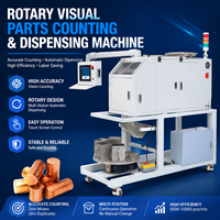 Machine de comptage et de distribution automatique de pièces rotative visuelle avec système PLC, haute productivité, pour sachets, impression rapide et attaches pour sacs