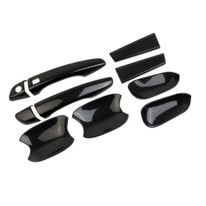 Kit de garnitures extérieures de luxe moderne en fibre de carbone ABS pour poignées de porte de voiture, compatible avec Avenger 2023 et Fiat 2023 - Product Image 3