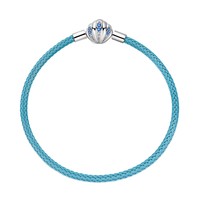 Bracelet en corde de conception DIY originale, bracelet porte-bonheur trèfle à quatre feuilles, bracelet en corde avec perles bleues en coquillage, personnalisation sur mesure