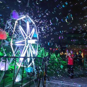 Machine à bulles en forme de grande roue avec LED, rotation automatique, pour scène, centre commercial, espace extérieur, mariage - Product Image 1