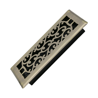 Grille de sol en acier de style victorien avec levier de commande réglable, traversable, pour les grilles de ventilation domestiques