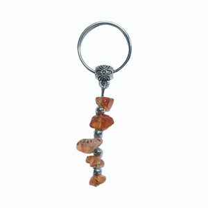 Agate Chip Stone Keychain Metal Ring Pendant <b>Bag</b> Charm for Backpack Handbag Decoration Birthday Holiday Gift - Product Image 1