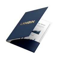 Sobre Plegable de Papel Couché para Presentaciones, con Ranura para Tarjetas de Visita, Impreso y Personalizado, para Uso en Oficina