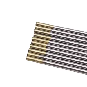 10 pièces baguette de soudage dorée 1.5% lanthané 1.0mm 1.6mm 2.0mm 2.4mm 3.2mm 4.0mm WL15 TIG électrodes de tungstène