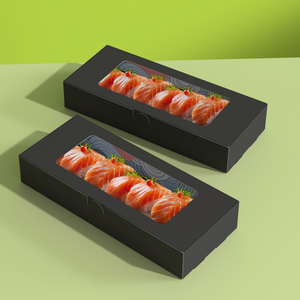 Chất lượng cao Sushi thực phẩm takeout bao bì hộp dùng một lần Sushi bao bì hộp với cửa sổ rõ ràng lấy đi hộp giấy - Product Image 2