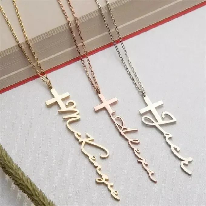Dainty Faith Cross Necklace Symbol Of Life Gold Faith Necklace Baptism Necklace Religious Jewelry Gift For Her