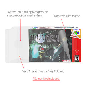 Caja Protectora Transparente de PET para Exhibición y Almacenamiento de Cartuchos de Juegos para Colección de <span class=keywords><strong>Nintendo</strong></span> <span class=keywords><strong>64</strong></span> o Super <span class=keywords><strong>Nintendo</strong></span> (N64/SNES) - Product Image 3