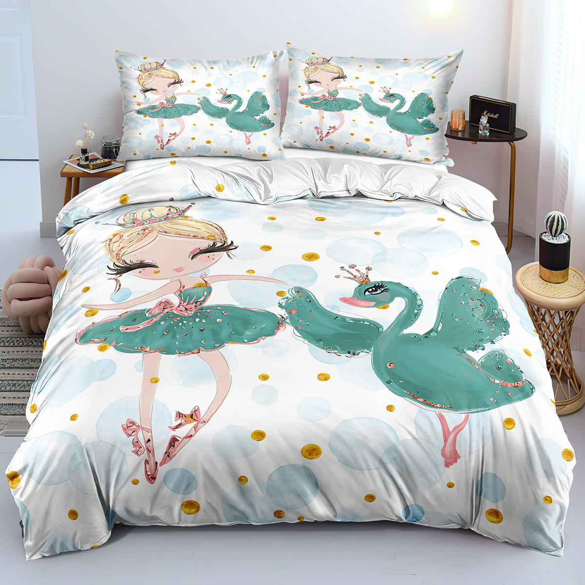 Factory Wholesale New Popular Hot Selling Product Printing Technology 3-piece Set of Microfiber Bedding Set