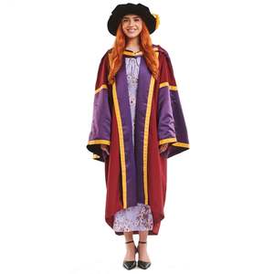 Robe de fin d'études doctorales Deluxe Manchester University avec garniture en satin sur le devant pour les diplômes scolaires-ODM/OEM - Product Image 1