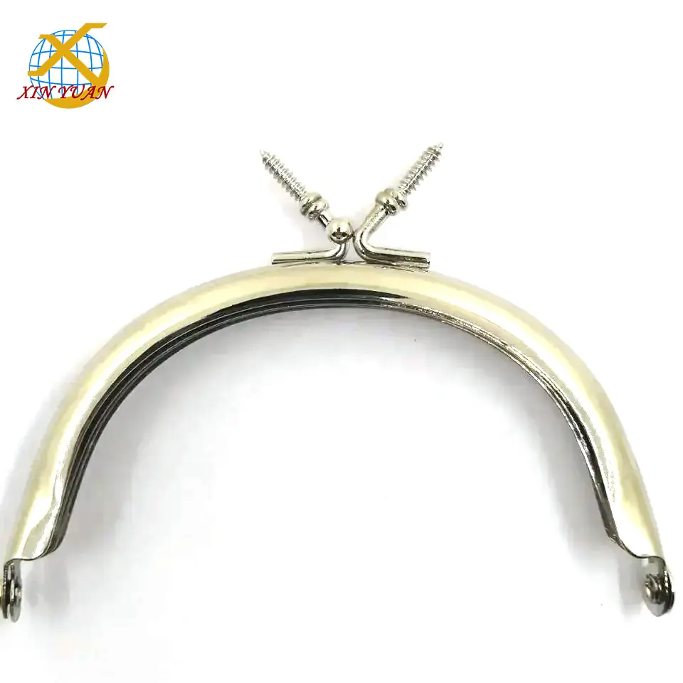 9*5cm metal half round kiss clsp purse frame handle making bag diy with bead head color available high quality