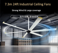 Duel King Vente Chaude 2025 Ventilateurs de Plafond HVLS Industriels Commerciaux 20ft 24ft Lames En Alliage D'aluminium 30-34dB Moteur Silencieux 220V