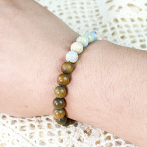 Green Sandalwood Shoushan Stone <b>Bracelet</b> 22mm Ball Shape Daily Wear Zen Style Jewelry for Men Women <b>Couple</b> - Product Image 3