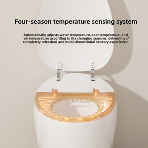 WC intelligent tout-en-un à commande à distance, à double chasse, avec capteur, chauffage et fonction bidet, pour usage domestique, avec siphon en S entièrement automatique, OEM - Product Image 5