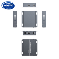 Baru 1080P 60Hz untuk HDMI KVM Extender adaptor dengan kabel LAN tunggal mendukung HDCP1.4 & 120M memperpanjang Video splitter &
