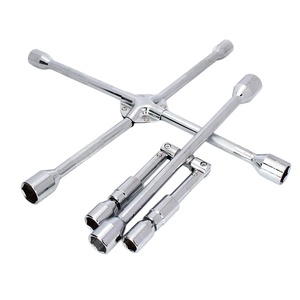 Clé à écrous croisée 14/18 pouces, clé de secours pour pneus de voiture, clé à douille ergonomique pour démontage de roues de véhicule - Product Image 5