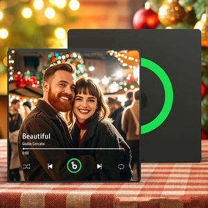 Imán de Refrigerador con Reproductor de Música MP3 Acrílico Personalizado de Fábrica, Recargable por USB, con Impresión de Imagen, Adorno Navideño para Decoración del Hogar - Product Image 4