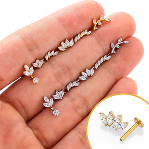 YW 316L <span class=keywords><strong>Piercing</strong></span> all'<span class=keywords><strong>orecchio</strong></span> in <span class=keywords><strong>acciaio</strong></span> <span class=keywords><strong>chirurgico</strong></span> - Product Image 2