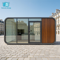 Maison conteneur portable Apple Cabin, design élégant, bâtiment préfabriqué pour usage en gîte, bureau, complexe hôtelier ou kiosque