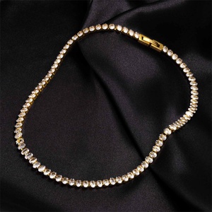 Fashion Anniversary <b>Bracelet</b> Gold Stainless Steel Tennis Chain Zircon <b>Bracelet</b> - Product Image 4