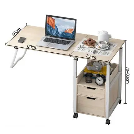 Modern mobile lifting bedside table home computer desk student study bed desk bedroom lazy simple small table