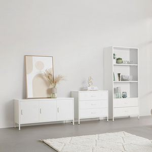 Nội THẤT PHÒNG NGỦ thanh lịch tủ quần áo bằng kim loại để lưu trữ quần áo với móc áo và kệ - Product Image 5