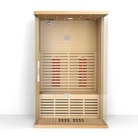 Sauna de Infrarrojos Lejanos de Madera de Hemlock para 2 Personas con Calor de Espectro Completo para el Hogar - ¡Gran Oferta!