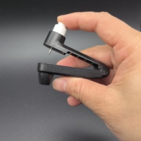 Clip antivol EAS pour soutien-gorge, étiquette rigide, aiguille invisible, système RF 58kHz, utilisation en supermarché, détection jusqu'à 1,5m, verrouillage à trois boules, ABS