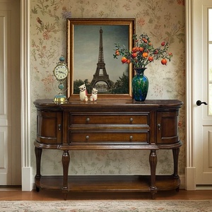 <span class=keywords><strong>Aparador</strong></span> con Decoración Vintage: Mesa para el Fondo del Sofá, <span class=keywords><strong>Aparador</strong></span>, Mueble <span class=keywords><strong>de</strong></span> Almacenamiento <span class=keywords><strong>de</strong></span> Madera Maciza, Perfecto para Comedores y Entradas - Product Image 1