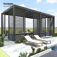 Jardin extérieur coulissant fixe à deux volets persiennes panneau de toit étanche pare-soleil clôture persiennes lames aluminium bioclimatique Pergola