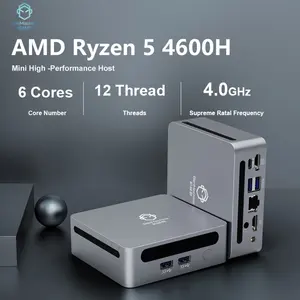 GenMachine New AMD Ryzen 5 4600H Windows 10/11 MINI PC DDR4 95W WIFI6 RTL8852 BT5.2 Desktop Gaming Computer R5 4600H Mini Pc