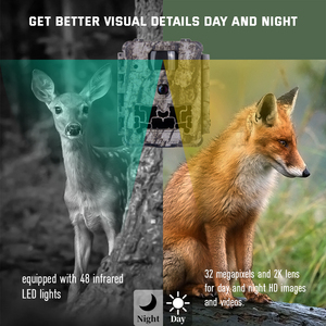 Trail Game <span class=keywords><strong>Camera</strong></span> 30MP 1080P Săn Bắn Cam Cho Động Vật Hoang Dã Động Vật Với Low Glow <span class=keywords><strong>IR</strong></span> LEDs Wildkamera - Product Image 4