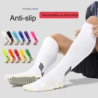 Chaussettes de sport pour adultes colorées en vente chaude, chaussettes de baseball, de football, de soccer, chaussettes longues antidérapantes épaisses, chaussettes de football au-dessus du genou