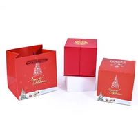Collier en métal Premium pour la Sainte-Nuit avec anneau de levage en forme de pomme, boîte à bijoux à double ouverture pour cadeau surprise, logo personnalisable