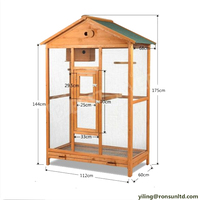 Cage à oiseaux en bois de haute qualité pour jardin extérieur Cage à oiseaux pour animaux de compagnie imperméable DIY Grande cage à perroquets
