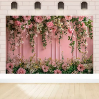 Tirai Bunga Latar Belakang Pemandangan Pernikahan Ulang Tahun Dinding Bunga Latar Belakang Fotografi Upacara Pertunangan Pengantin Perlengkapan Foto