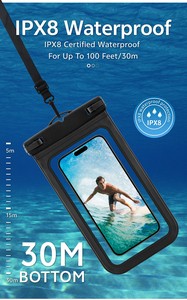 Phổ Ipx8 Không Thấm Nước Bảo Vệ Điện Thoại Pouch Đối Với <span class=keywords><strong>iPhone</strong></span> 17 Pro Max 7.2 Inch Chống Sốc Trường Hợp Túi Cho Bãi Biển Lướt Ván Lướt Sóng Lặn - Product Image 4