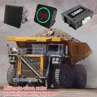 Système d'alerte de proximité radar 77 GHz à détection 40 m, système de capteur d'évitement de collision, affichage numérique LED, longueur et largeur réglables