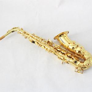 Saxophone <span class=keywords><strong>t</strong></span>énor en laiton laqué or, tonalité Sib, avec étui, prix de gros - Product Image 1