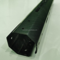 Zeshoekige koolstofvezel buisconnector, vierkante koolstofvezel buis, 3K koolstofvezel buis te koop, op maat gemaakte koolstofvezel buis, telescopisch
