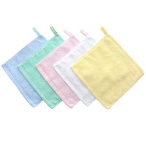 Pañuelo de algodón personalizado para niños de guardería, 25*25, de color liso, con gancho, pequeño, para limpiar la cara. - Product Image 1