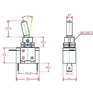 New 20A 12V LED chuyển đổi chuyển đổi chiếu sáng chuyển đổi kiểm soát chuyển đổi ON/OFF + Máy bay Tên Lửa phong cách lật lên Bìa XW - Product Image 2