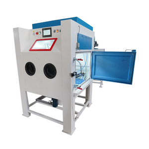 Safety Interlock Automatic Turntable <b>Sandblasting</b> Cabinet Metal Surface Cleaning Machine - Product Image 2