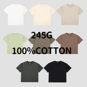 Camiseta de algodón OEM 100%, camisetas de gran tamaño con serigrafía de peso pesado para hombre, Camiseta de punto holgada de calle con logotipo personalizado - Product Image 6