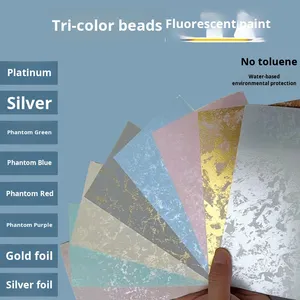 <span class=keywords><strong>Peinture</strong></span> d'art tricolore nacrée à haute brillance, revêtement de mur intérieur - Product Image 4