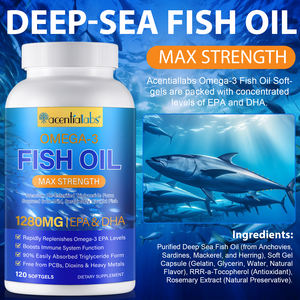 Cápsulas de Aceite de Pescado Omega-3 Naturales Acentiallabs 1280mg, Suplemento para Mujeres y Hombres, Aceite de Pescado Omega-3 Molecularmente Destilado - Product Image 6